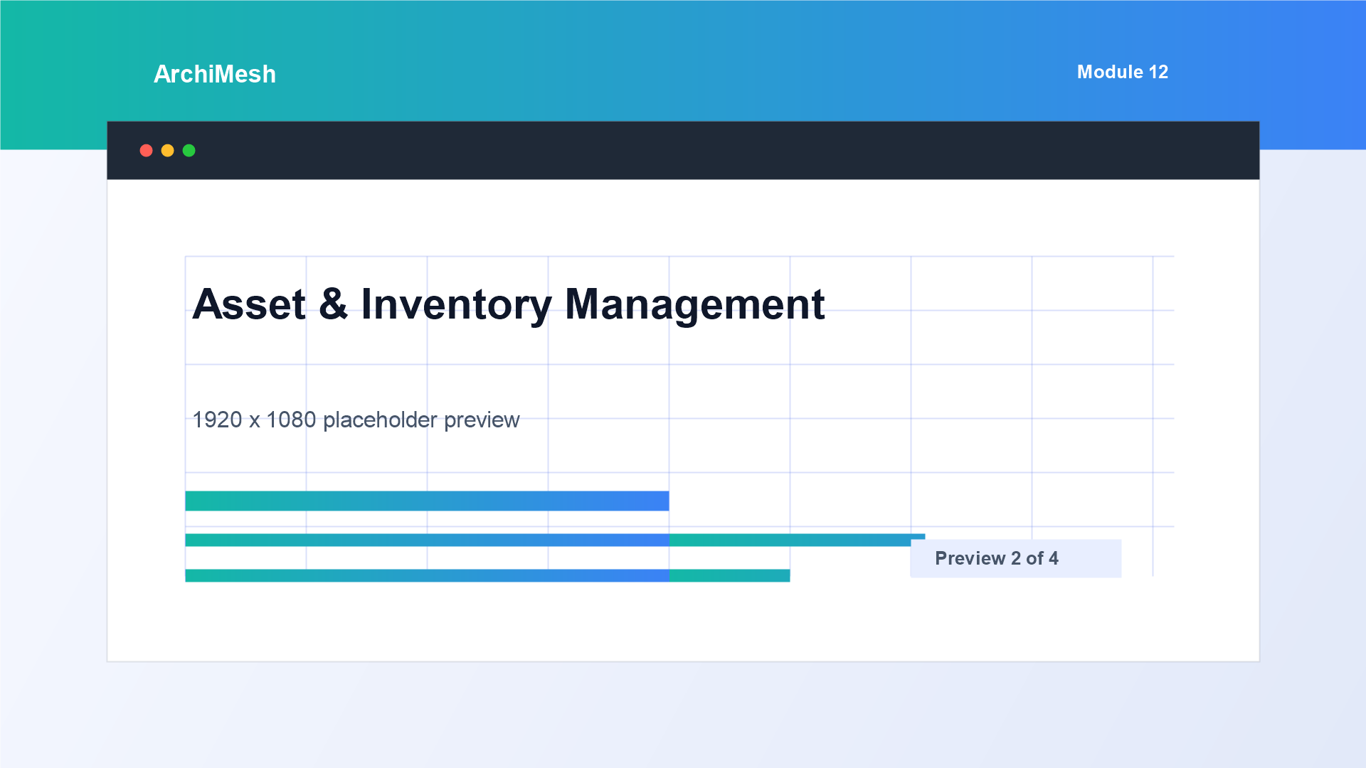 ArchiMesh asset work orders screenshot