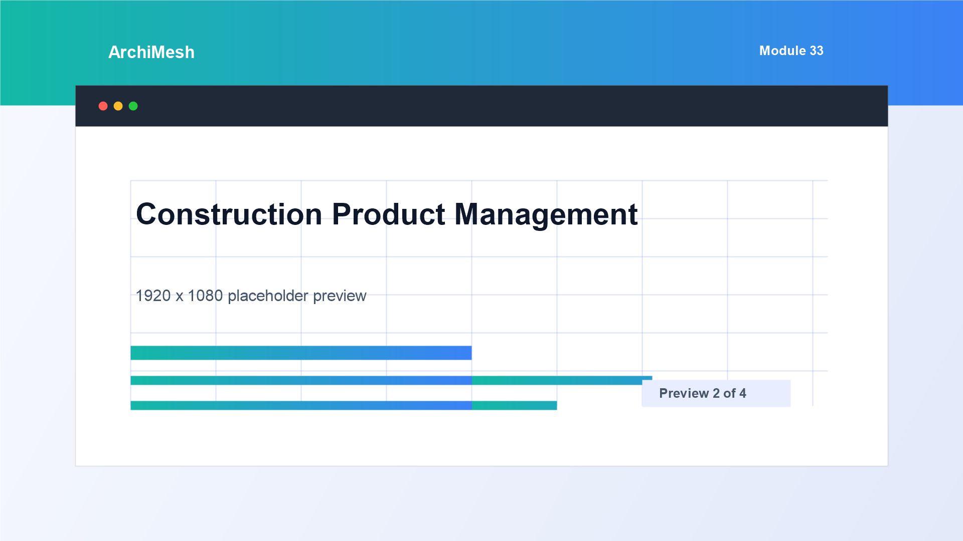 ArchiMesh Construction Products Management register screenshot