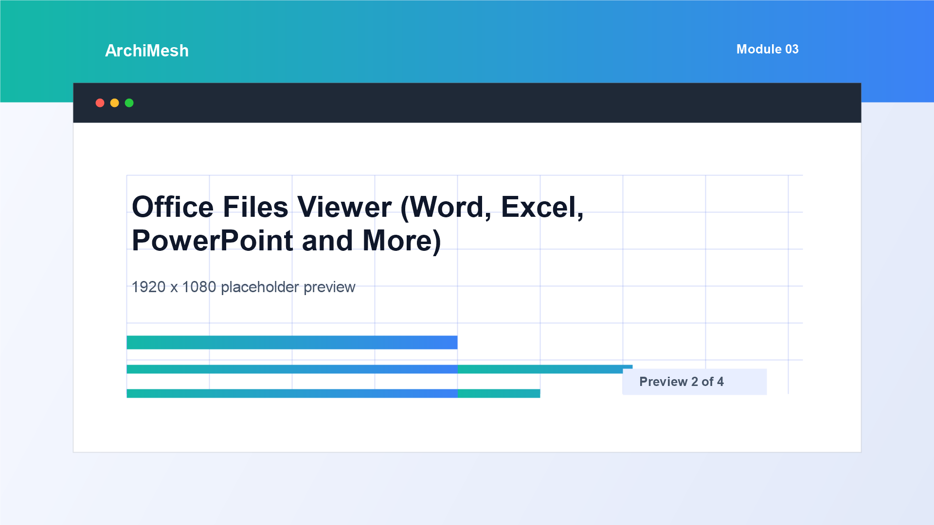 ArchiMesh Office Files Viewer workflow screenshot