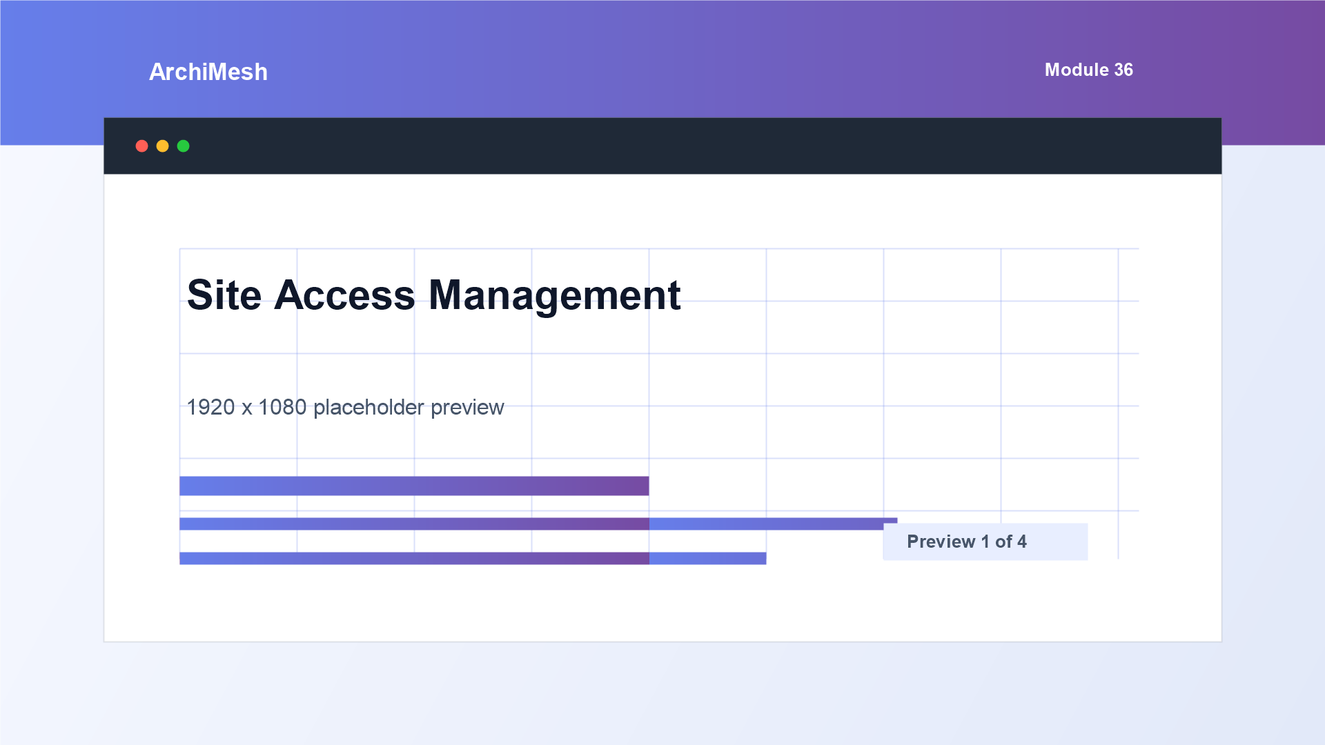 ArchiMesh Site Access Management access log screenshot