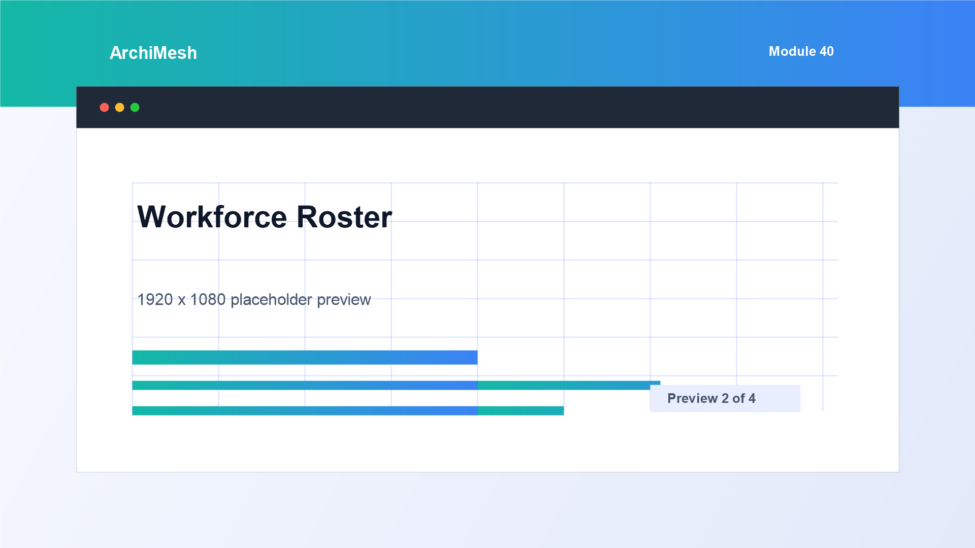 ArchiMesh Workforce Roster register screenshot