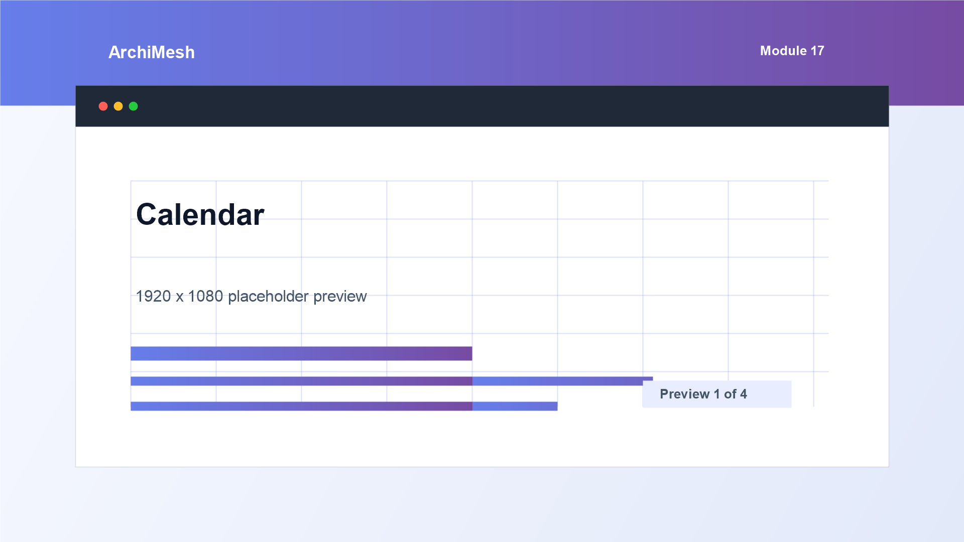 ArchiMesh Calendar