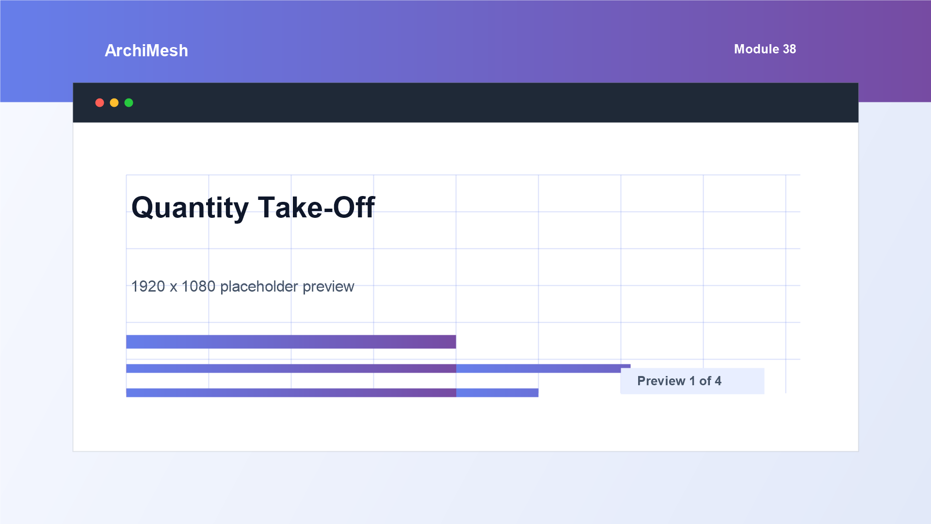 ArchiMesh Quantity Take-Off